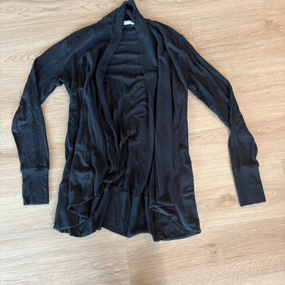 Athleta Sweaters - ** Athleta Pranayama Wrap Black Open Front Cardigan Sweater #777944 Small